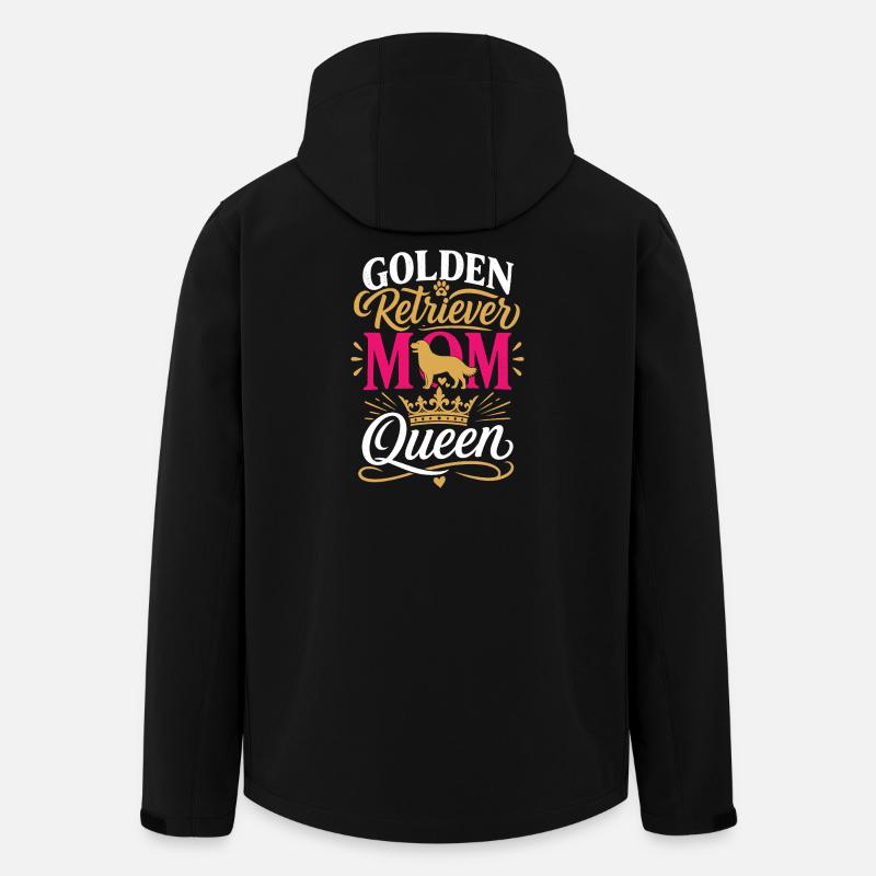 Golden Retriever Mom Queen - Recycelte Männer Softshell-Jacke von Stanley/Stella - Schwarz