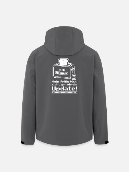 Smart Home Frühstück, Update Toaster - Recycelte Männer Softshell-Jacke von Stanley/Stella - Schwarz