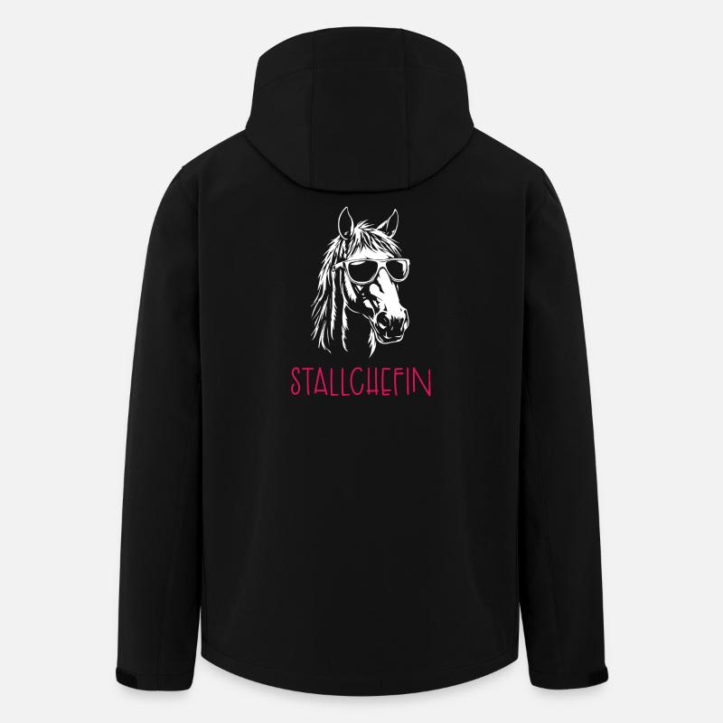 Stallchefin - Recycelte Männer Softshell-Jacke von Stanley/Stella - Schwarz