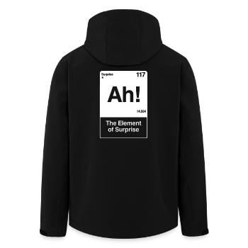 Ah, l’élément de surprise - Drôle de chimie - Veste softshell homme en polyester recyclé Stanley/Stella - noir - Dos - AI Model Male 185 light (185cm)