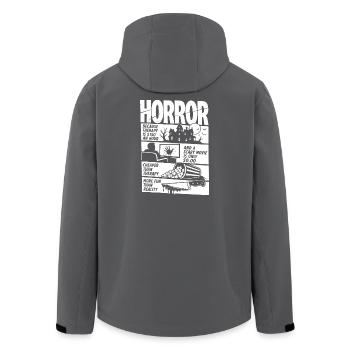 Horror Movies Over Responsibilities - Men’s Recycled Softshell Jacket by Stanley/Stella - black - Back - AI Model Male 185 light (185cm)