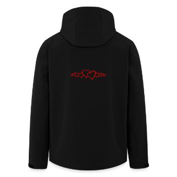 coeur | série coeur - Veste softshell homme en polyester recyclé Stanley/Stella - noir - Dos - AI Model Male 185 light (185cm)