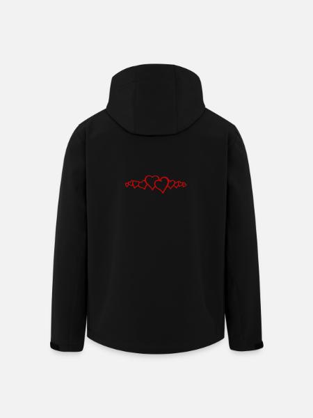 Heart | Heart row - Men’s Recycled Softshell Jacket by Stanley/Stella - black