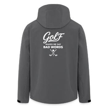Golf und Schimpfwörter: Der Humor des Golfers - Recycelte Männer Softshell-Jacke von Stanley/Stella - Anthrazit - Hinten - AI Model Male 185 light (185cm)