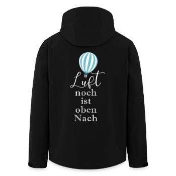 Ballon Heißluftballon Ballonfahrt - Recycelte Männer Softshell-Jacke von Stanley/Stella - Schwarz - Hinten - AI Model Male 185 light (185cm)