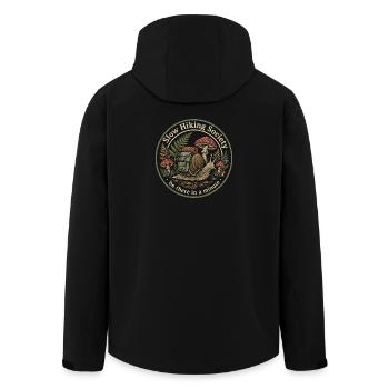 Slow Hiking Society : Rando à mon rythme - Veste softshell homme en polyester recyclé Stanley/Stella - noir - Dos - AI Model Male 185 light (185cm)
