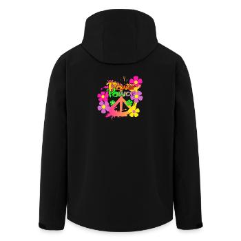 Signature de paix Flower Power - Veste softshell homme en polyester recyclé Stanley/Stella - noir - Dos - AI Model Male 185 light (185cm)