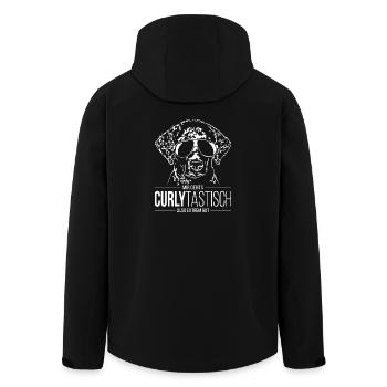 CURLYTASTISCH Curly Coated Retriever Hundespruch - Recycelte Männer Softshell-Jacke von Stanley/Stella - Schwarz - Hinten - AI Model Male 185 light (185cm)