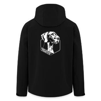 Chien d’arrêt allemand à poil court Wilsigns Chiens de chasse - Veste softshell homme en polyester recyclé Stanley/Stella - noir - Dos - AI Model Male 185 light (185cm)