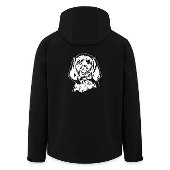 Vizsla Portrait Chien Chien Wilsigns - Veste softshell homme en polyester recyclé Stanley/Stella - noir - Dos - AI Model Male 185 light (185cm)