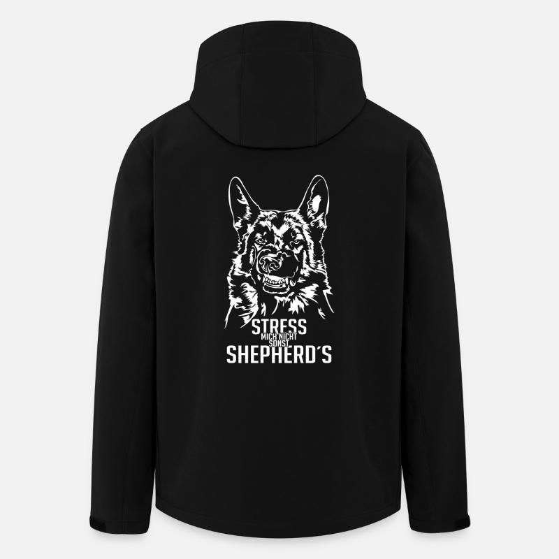 DEUTSCHER SCHÄFERHUND Stress mich nicht Wilsigns - Recycelte Männer Softshell-Jacke von Stanley/Stella - Schwarz
