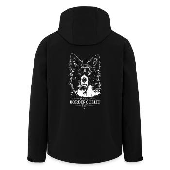 Border Collie Dad Hund Hunde Hundesport Wilsigns - Recycelte Männer Softshell-Jacke von Stanley/Stella - Schwarz - Hinten - AI Model Male 185 light (185cm)