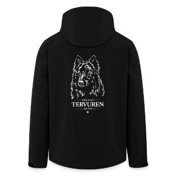 Tervuren Mom Hunde Hund Tervuren Wilsigns - Recycelte Männer Softshell-Jacke von Stanley/Stella - Schwarz - Hinten - AI Model Male 185 light (185cm)