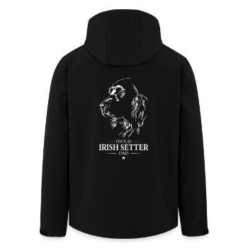 Irish Setter Dad Dog Dog Wilsigns - Men’s Recycled Softshell Jacket by Stanley/Stella - black - Back - AI Model Male 185 light (185cm)
