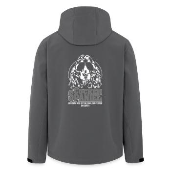 COCKER SPANIEL coolest people - Men’s Recycled Softshell Jacket by Stanley/Stella - black - Back - AI Model Male 185 light (185cm)