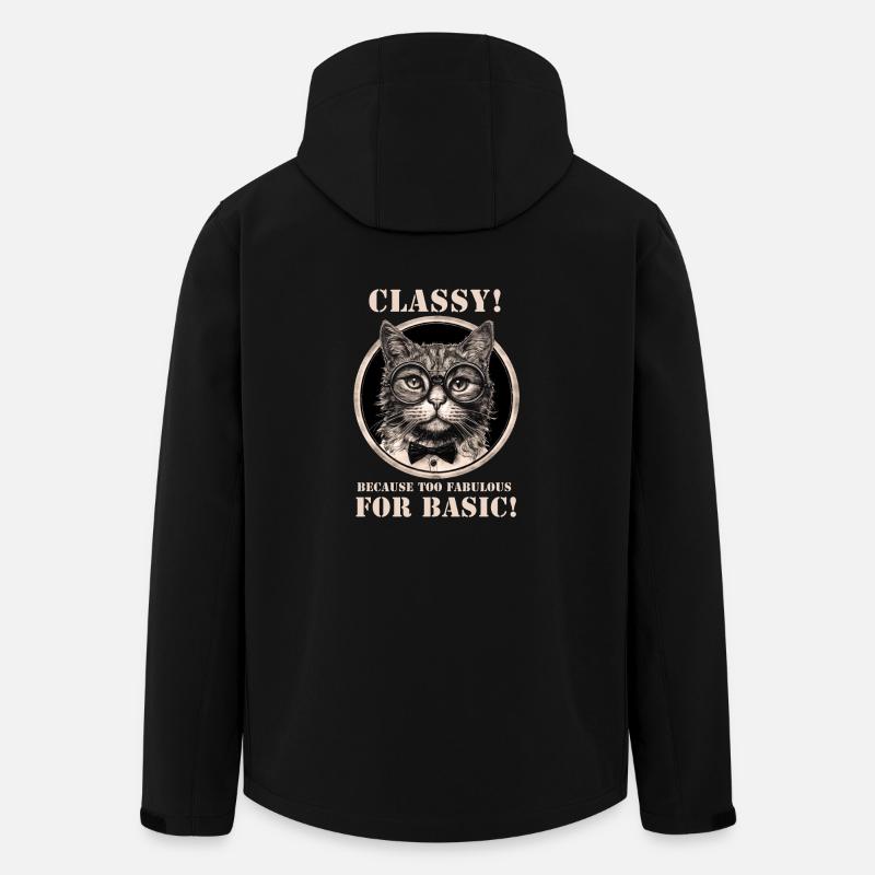 Chat - Veste softshell homme en polyester recyclé Stanley/Stella - noir