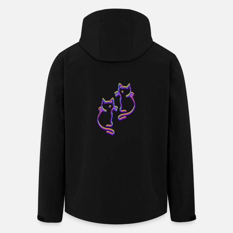 Rainbow Cats LGBT - Men’s Recycled Softshell Jacket by Stanley/Stella - black