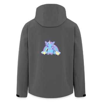 Unicorn Horse Horses - Men’s Recycled Softshell Jacket by Stanley/Stella - black - Back - AI Model Male 185 light (185cm)