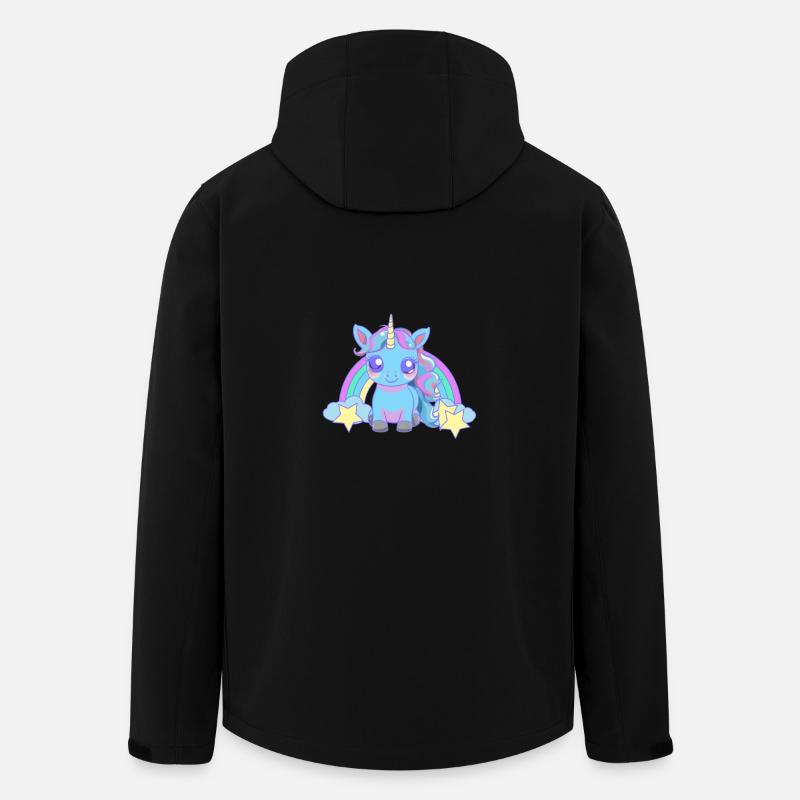 Licorne Cheval Chevaux - Veste softshell homme en polyester recyclé Stanley/Stella - noir