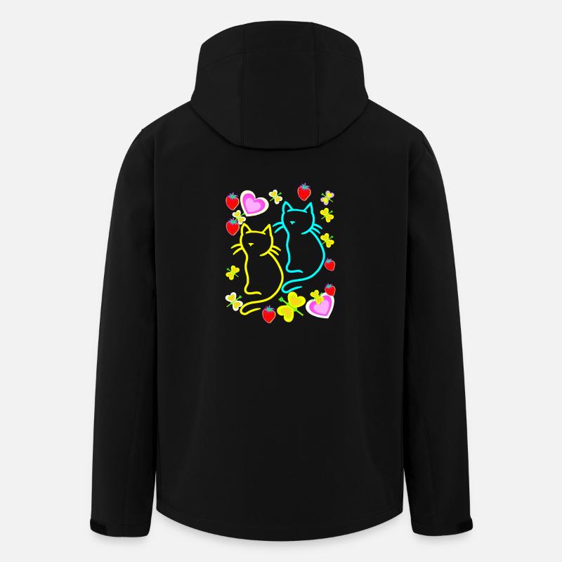 Chats d’été Chat Summertime - Veste softshell homme en polyester recyclé Stanley/Stella - noir