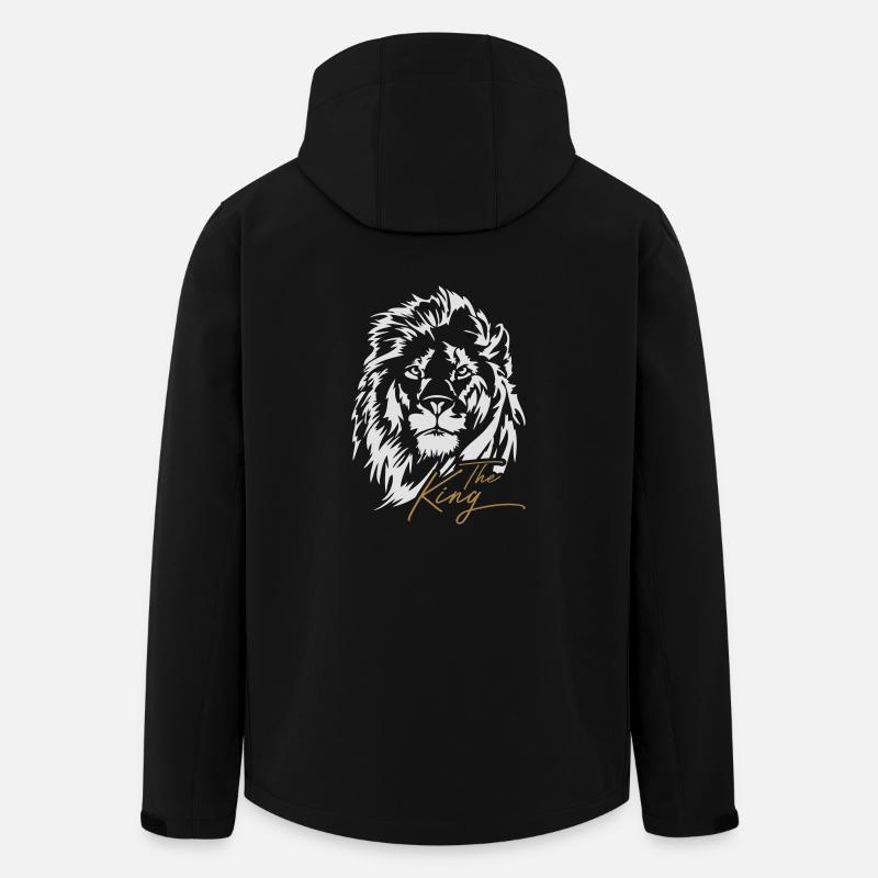 The Lion - The King Lion Head Wilsigns - Men’s Recycled Softshell Jacket by Stanley/Stella - black