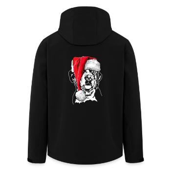 Santa Großer Schweizer Sennenhund Weihnachten - Recycelte Männer Softshell-Jacke von Stanley/Stella - Schwarz - Hinten - AI Model Male 185 light (185cm)