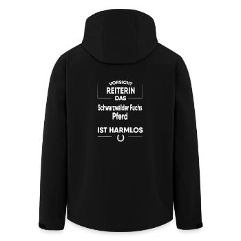 Schwarzwälder Fuchs Pferd Geschenk - Recycelte Männer Softshell-Jacke von Stanley/Stella - Schwarz - Hinten - AI Model Male 185 light (185cm)