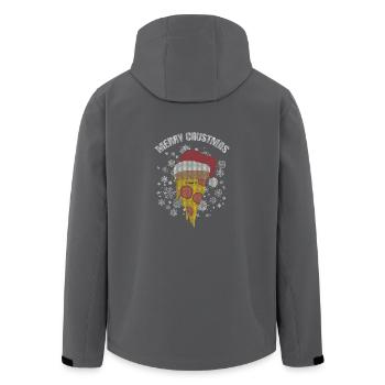 Joyeux Crustmas - Pizza - Noël - cadeau - Veste softshell homme en polyester recyclé Stanley/Stella - noir - Dos - AI Model Male 185 light (185cm)