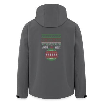 Jingle Belly - Christmas - Gift Ugly Sweater - Men’s Recycled Softshell Jacket by Stanley/Stella - black - Back - AI Model Male 185 light (185cm)