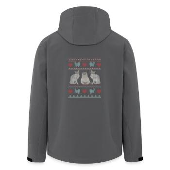 cadeau chat chat propriétaire Noël vilain - Veste softshell homme en polyester recyclé Stanley/Stella - noir - Dos - AI Model Male 185 light (185cm)