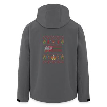 cadeaux Firetruck pompiers Noël vilain - Veste softshell homme en polyester recyclé Stanley/Stella - noir - Dos - AI Model Male 185 light (185cm)