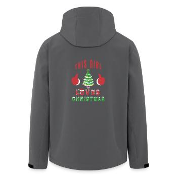 This Girl Loves Christmas Gift Christmas Tree - Men’s Recycled Softshell Jacket by Stanley/Stella - black - Back - AI Model Male 185 light (185cm)