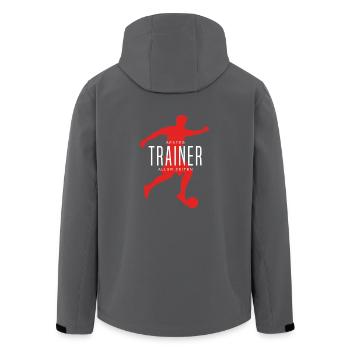 Bester Trainer aller Zeiten Fußball Trainer Shirt - Recycelte Männer Softshell-Jacke von Stanley/Stella - Schwarz - Hinten - AI Model Male 185 light (185cm)
