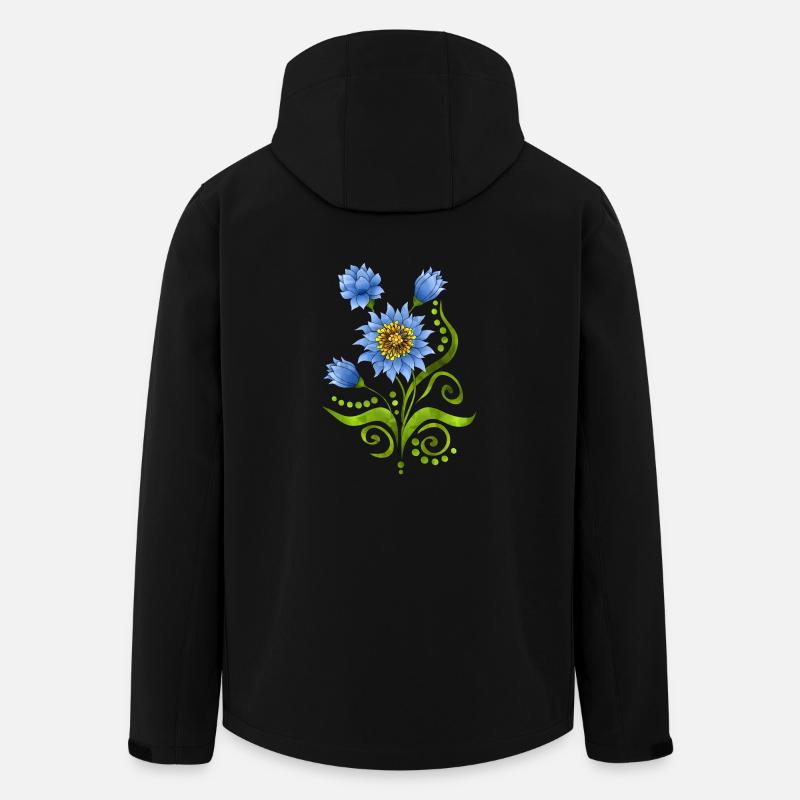 flowers - Men’s Recycled Softshell Jacket by Stanley/Stella - black