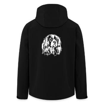 CAVALIER KING CHARLES SPANIEL Hundeportrait Hunde - Recycelte Männer Softshell-Jacke von Stanley/Stella - Schwarz - Hinten - AI Model Male 185 light (185cm)