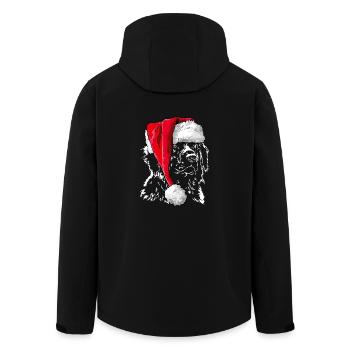 Santa LEONBERGER Christmas Dogs Dog Wilsigns - Men’s Recycled Softshell Jacket by Stanley/Stella - black - Back - AI Model Male 185 light (185cm)