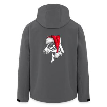 Santa KURZHAARCOLLIE Weihnachten Hunde Wilsigns - Recycelte Männer Softshell-Jacke von Stanley/Stella - Anthrazit - Hinten - AI Model Male 185 light (185cm)