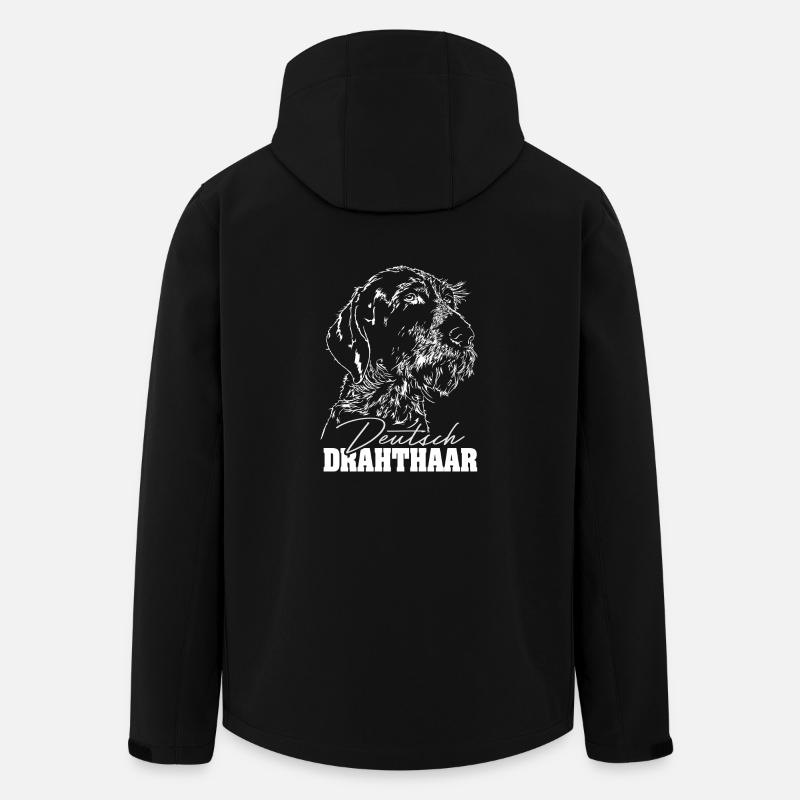 DEUTSCH DRAHTHAAR Wilsigns Jagdhund Hund Geschenke - Recycelte Männer Softshell-Jacke von Stanley/Stella - Schwarz