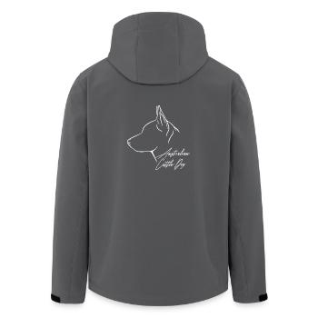 Profil de bouvier australien Chiens Chien Wilsigns - Veste softshell homme en polyester recyclé Stanley/Stella - noir - Dos - AI Model Male 185 light (185cm)