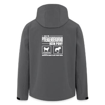Pyrenäenberghund Kein Pony Hunde Hund Wilsigns - Recycelte Männer Softshell-Jacke von Stanley/Stella - Schwarz - Hinten - AI Model Male 185 light (185cm)