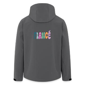 Bräutigam - Recycelte Männer Softshell-Jacke von Stanley/Stella - Anthrazit - Hinten - AI Model Male 185 light (185cm)