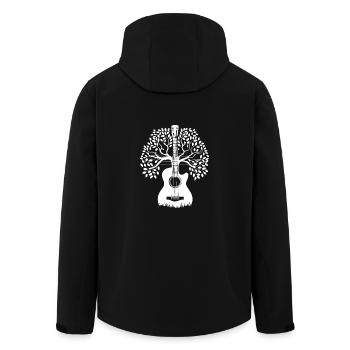 Acoustic Guitar Tree - Guitar Player Guitarist - Men’s Recycled Softshell Jacket by Stanley/Stella - black - Back - AI Model Male 185 light (185cm)