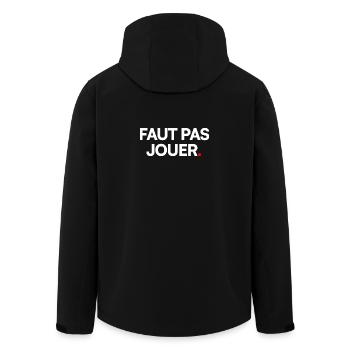 Faut pas jouer - Veste softshell homme en polyester recyclé Stanley/Stella - noir - Dos - AI Model Male 185 light (185cm)