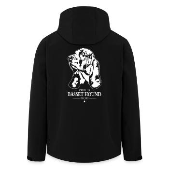 Basset Hound Mom Hunde Hund Wilsigns - Recycelte Männer Softshell-Jacke von Stanley/Stella - Schwarz - Hinten - AI Model Male 185 light (185cm)