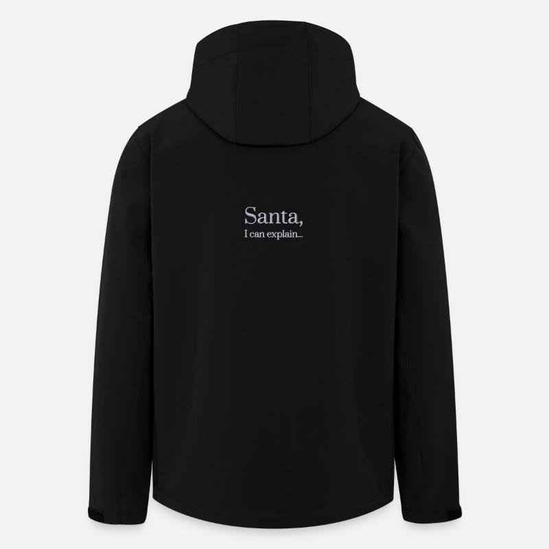 Santa Spruch bestickt - Recycelte Männer Softshell-Jacke von Stanley/Stella - Schwarz