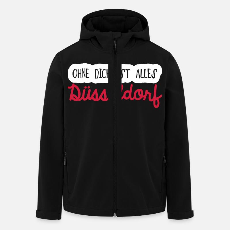 Ohne dich Düsseldorf - Recycelte Männer Softshell-Jacke von Stanley/Stella - Schwarz