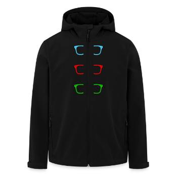 brille - Recycelte Männer Softshell-Jacke von Stanley/Stella - Schwarz - Vorne - AI Model Male 185 light (185cm)