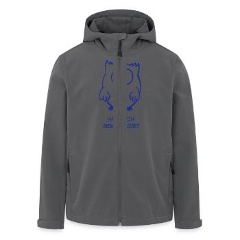 Eule / Hab mich bekleckert lustiges T-Shirt - Recycelte Männer Softshell-Jacke von Stanley/Stella - Schwarz - Vorne - AI Model Male 185 light (185cm)