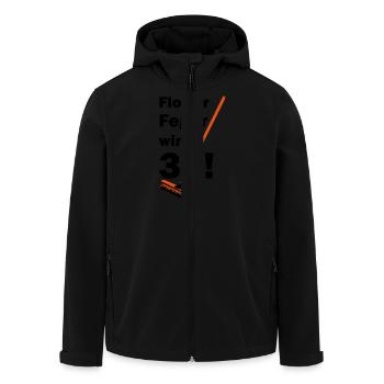 Besen flotter Feger wird 30 - Recycelte Männer Softshell-Jacke von Stanley/Stella - Schwarz - Vorne - AI Model Male 185 light (185cm)