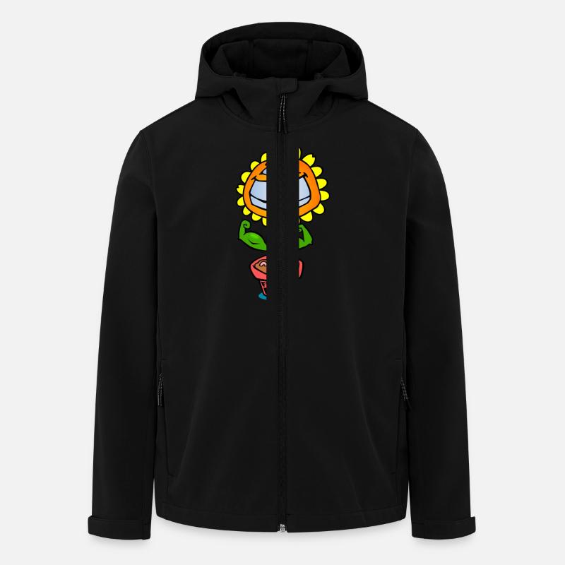 Flowerpower - Men’s Recycled Softshell Jacket by Stanley/Stella - black